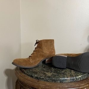Brown suede boots